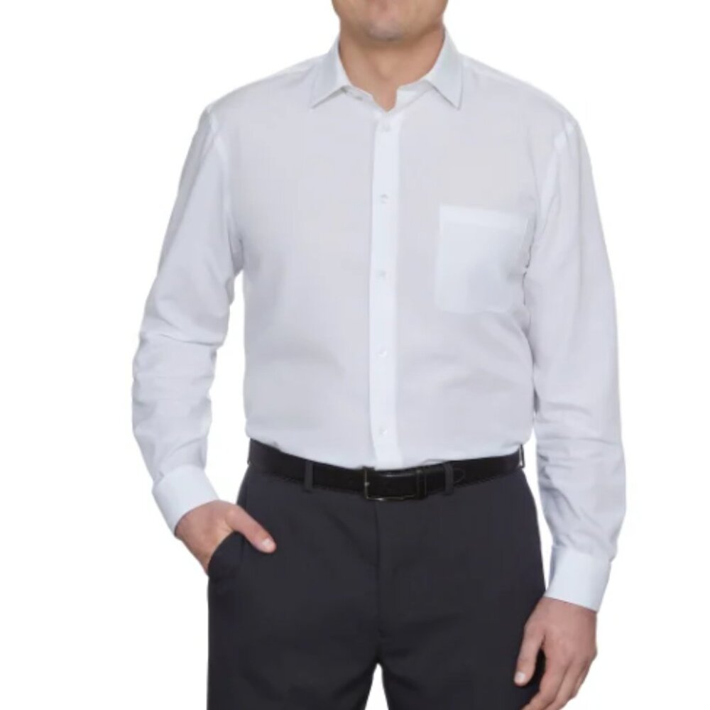 Calvin Klein Men’s Active Performance Stretch Dress Shirt White Size XL